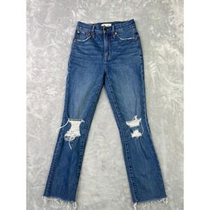Madewell The Perfect Vintage Jeans Women Sz 26 Full Length Jean Distressed